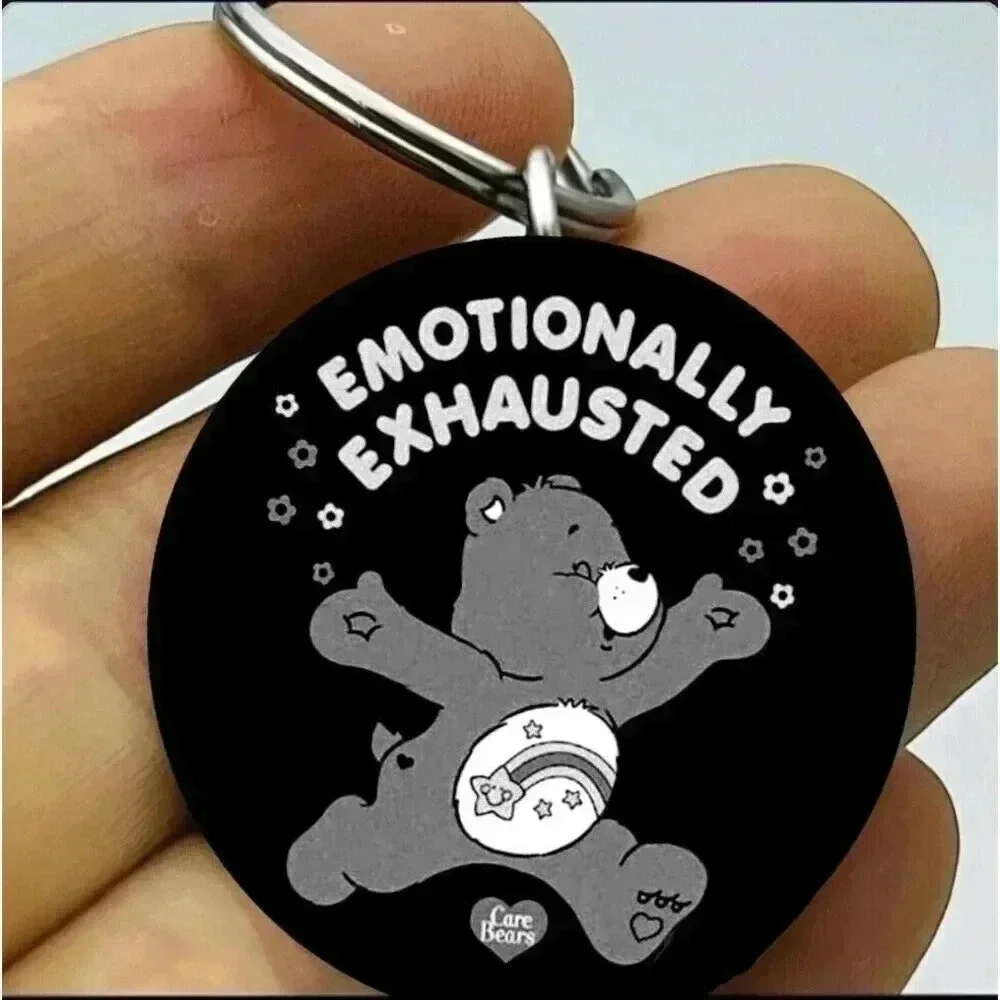 Cartoon Tv Show Care Bear Happy Emotionlly  Exhausted Hot Funny Keychain